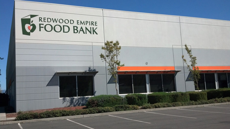 The distribution floor at the Redwood Empire Food Bank